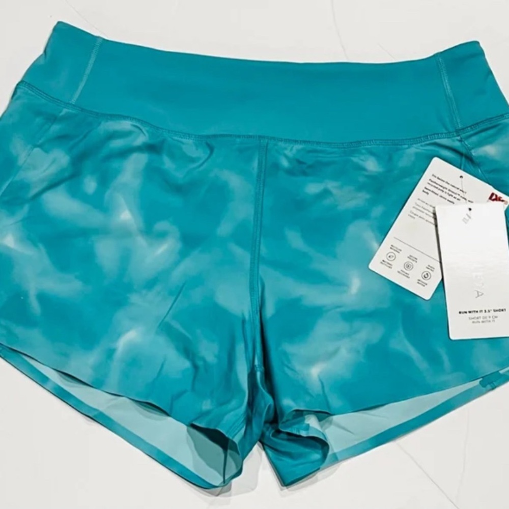 ATHLETA, X-LARGE, RUN WITH IT, Shorts, Aqua Blue, SOLD OUT on site, NWT!